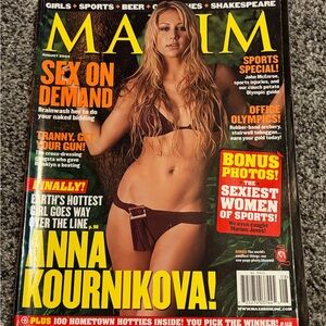 Maxim For Men Anna Kournikova Magazine August 2004 Tennis Russia